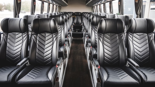 50 passenger charter bus inside coconut creek