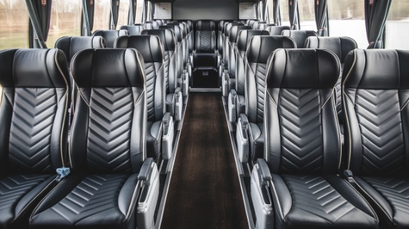 56 passenger charter bus inside coral springs