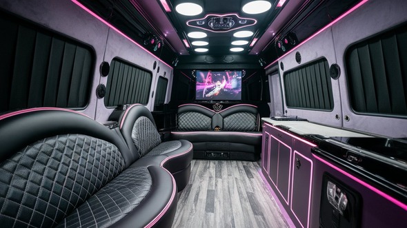 davie sprinter limo rental interior